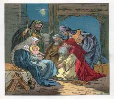 The Holy Child in the manger